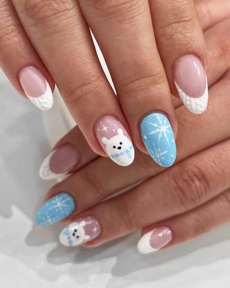 Looking for Christmas nails inspiration? You have to see this list of stunning White Christmas nails for 2023! There's acrylic, gel, long, short, coffin, almond, simple designs, minimal aesthetic, and cute art you'll love! Try snowflakes, gold foil, red and white candy cane, or solid white with cable-knit texture. You'll love these ideas for the holiday season! Holiday Nails, Nail Art Designs, White Christmas, Christmas Nail Art Designs, Christmas Nail Designs, Seasonal Nails, Winter Nail Designs, Winter Nail Art, Christmas Nail Art