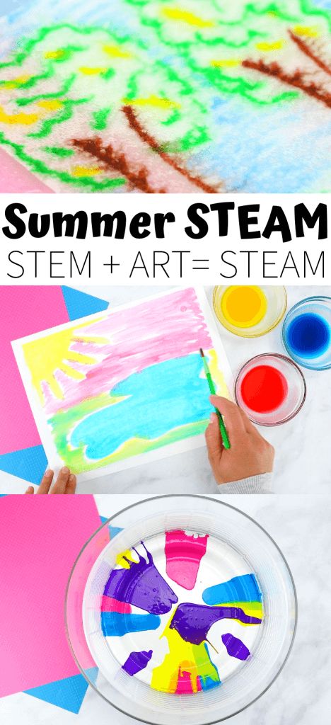 Easy STEAM Activities For Kids | Little Bins for Little Hands Pre K, Diy, Activities For Kids, Summer Science Activities, Summer Art Activities, Science Activities For Kids, Summer Art Projects, Projects For Kids, Kids Art Projects