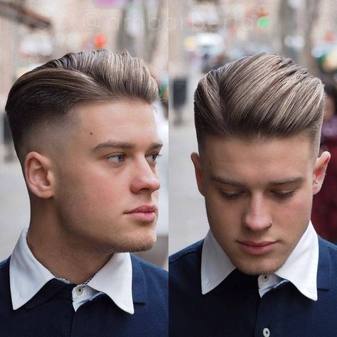Men's Hair, Haircuts, Fade Haircuts, short, medium, long, buzzed, side part, long top, short sides, hair style, hairstyle, haircut, hair color, slick back, men's hair trends, disconnected, undercut, pompadour, quaff, shaved, hard part, high and tight, Mohawk, trends, nape shaved, hair art, comb over, faux hawk, high fade, retro, vintage, skull fade, spiky, slick, crew cut, zero fade, pomp, ivy league, bald fade, razor, spike, barber, bowl cut, 2020, hair trend 2019, men, women, girl, boy, crop Barber Instagram, Slick Back Haircut, High Fade Haircut, Low Fade Haircut, Gents Hair Style, Mens Hairstyles Thick Hair, Men Hair Color, Faded Hair, Men Haircut Styles