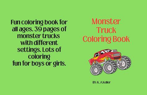Books, Boys, Boy Or Girl, Fun, Monster Trucks, Coloring Books, Sell On Amazon