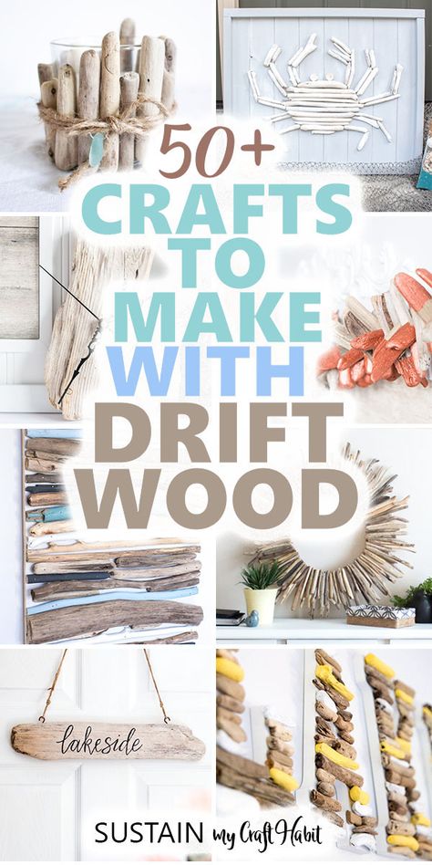 Driftwood Projects, Diy, Wood Crafts, Driftwood Crafts, Driftwood Diy, Driftwood Ideas, Driftwood Art Diy, Crafts To Make, Driftwood Macrame