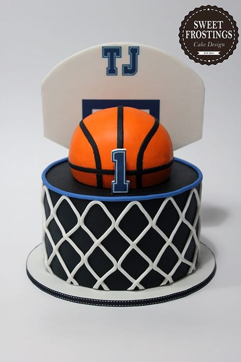 Amazing Basketball Party Food Ideas that are perfect for a March Madness Party!    Let's hit the court with some fantastic basketball cakes, cookies and dessert ideas.  These delicious treats are perfect for a basketball themed birthday or a march madness viewing party!  You are sure to score with these adorable and fun treats. Check out all the fun b-ball themed ideas!  #birthday #basketball #marchmadness #partyideas #boybirthday #kidsparties #baking #cake #cookies #desserts Cake, Basketball Birthday Cake, Basketball Birthday Cakes, Basketball Cake, Basketball Cakes, Basketball Birthday Parties, Basketball Cupcakes, Basketball Birthday, Sport Cakes