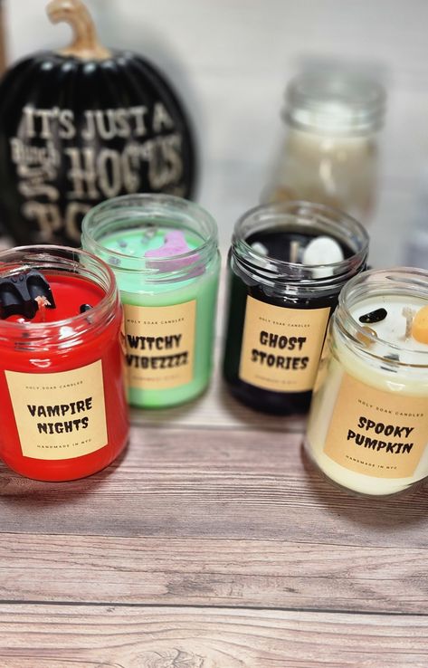 Packaging, Halloween Decorations, Decoration, Halloween, Diy, Ale, Halloween Candles Diy, Halloween Candles, Spooky Candles