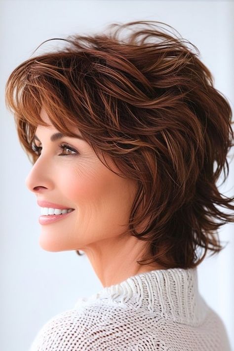 35 Stunning Short Haircuts For Older Women - The Hairstyle Edit Older Women Hairstyles, Chin Length Hair, Thick Hair Styles, Medium Hair Cuts, Medium Hair Styles, Haircut For Older Women, Shorter Layered Haircuts, Haircuts For Medium Hair, Medium Length Hair Styles