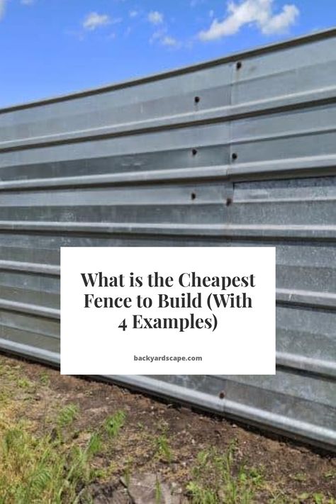 What is the Cheapest Fence to Build (With 4 Examples) Gardening, Outdoor, Inspiration, Inexpensive Yard Fences, Fence Slats, Affordable Fencing, Diy Backyard Fence On A Budget, Temporary Fence For Dogs, Backyard Fences