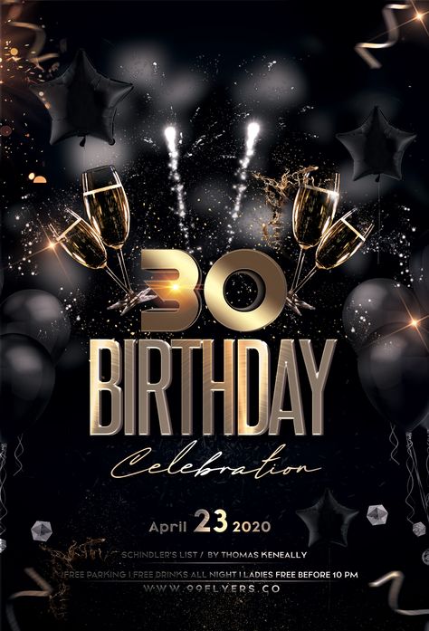 Design, Birthday Flyer, Birthday Party Flyer Background, Party Flyer, Party Poster, Birthday Template, Free Birthday Invitations, Birthday Bash, Birthday Party