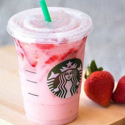 4 Things to Know About Starbucks' Pink Drink http://www.hungry-girl.com/go-to-guides/four-things-starbucks-pink-drink via @HungryGirl Barbie, Starbucks, Secret Menu, Pink, Kage, Makanan Dan Minuman, Pink Starbucks, Yemek, Juice