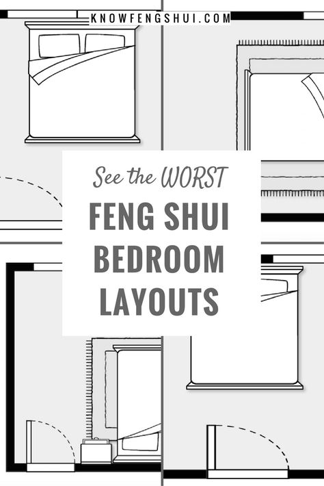 worst feng shui bedroom layouts Home Décor, Feng Shui Bedroom Tips, Feng Shui Small Bedroom, Feng Shui Bedroom Layout, Bedroom Feng Shui Layout, Small Bedroom Layout, Feng Shui Bedroom Colors, Feng Shui Your Bedroom, Feng Shui Bedroom