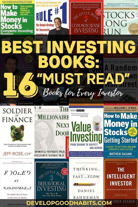Get a financial education with these wonderful investing books for beginners that will teach you what you need to know (in many categories) to begin to make your money work for you. Personal finance books | stock market books | must read books | real estate learning | dividend stocks | millennial investment | must know investment facts See the best finance and investing books and get educated on all the ways you can improve your investment opportunities #mustread #investment #personalfinace Reading, Personal Finance, Finance Books, Entrepreneur Books, Business Books, Financial Education, Business Investment, Personal Development Books, Book Worth Reading