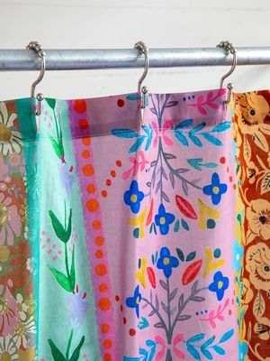 Bathroom – Natural Life Boho, Clothes, Patchwork, Cotton Bath Mats, Cute Shower Curtains, Printed Shower Curtain, Printed Curtains, Decor Essentials, Colorful Curtains