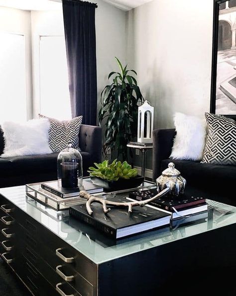 20 Dark and Moody Coffee Table Styling Ideas » Lady Decluttered Living Rooms, Bedroom, Home Décor, Ideas, Tables, Design, Living Room Decor, Modern Coffee Table Decor, Moody Living Room