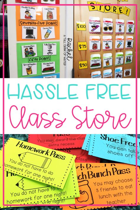 An easy and quick way to set up a classroom store that won't be a hassle every time! Organisation, Primary School Education, Classroom Behavior Management, Elementary Schools, Classroom Reward Coupons, Classroom Rewards, Classroom Economy, 5th Grade Classroom, Classroom Behavior