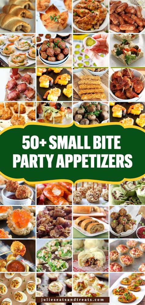 Get ready for holiday parties by checking these 50+ small bite party appetizers! All these finger food recipes are party favorites in their home during the holiday season! Dips, Apps, Desserts, Thanksgiving, Party Snacks Easy Appetizers, Appetizers For A Crowd, Appetizers For Party, Thanksgiving Appetizers Finger Foods, Appetizer Party