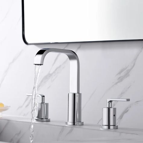 Luxier Widespread Bathroom Faucet with Drain Assembly & Reviews - Wayfair Canada Bathroom Taps, Widespread Bathroom Faucet, Bathroom Sink Faucets Chrome, Bathroom Sink Faucets, Bathroom Sink Faucets Modern, Lavatory Faucet, Single Hole Bathroom Faucet, Bathroom Faucets Chrome, Bathroom Faucets
