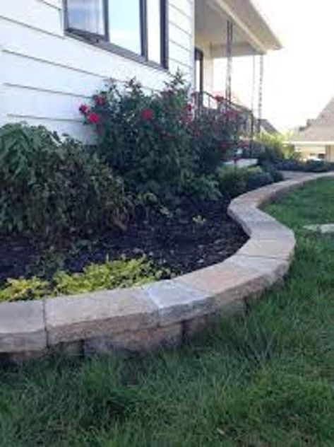 Ideas, Gardening, Outdoor, Stone Retaining Wall, Stone Wall, Paver Stones, Concrete Retaining Walls, Front Door Landscaping, Fire Pit Seating