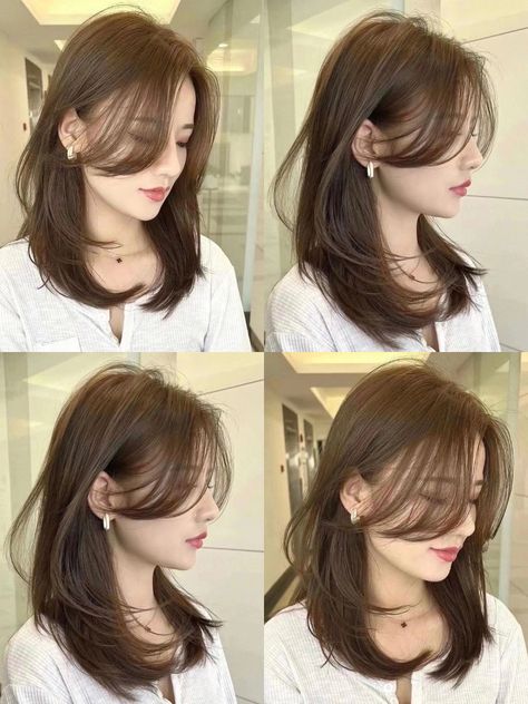 Korean Haircut, Korean Haircut Medium, Gaya Rambut, Asian Haircut, Hair Style Korea, Korean Haircut Medium Layered, Korean Medium Hair, Rambut Dan Kecantikan, Haar
