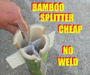 Bamboo Splitter No Weld Cheap DIY outils pour couper le bambou en lamelles Diy, Ideas, Bamboo Canes, Bamboo Diy, Bamboo Construction, Bamboo Fence, Bamboo Structure, Diy Woodworking, Bamboo Furniture