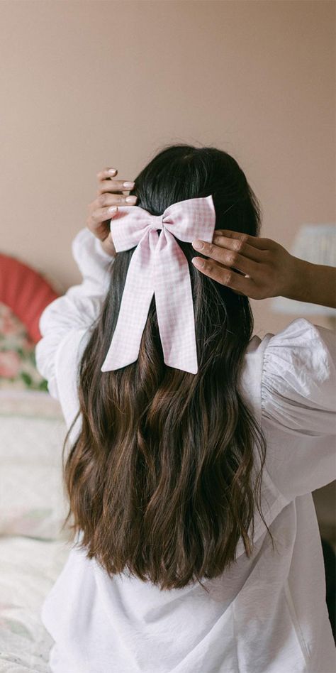 cute hairstyle, hairstyle with bow, half up with bow, easy hairstyle with bow, Simple hairstyle with bow, Hairstyle with bow for wedding, Hairstyle with bow for short hair,  Hairstyle with bow for long hair, hairstyle with bow clip Couture, Prom, Easy Hairstyle, Dance, Minimal, Harry Styles, Cute Hairstyles For Short Hair, Twist Hairstyles, Braided Crown Hairstyles