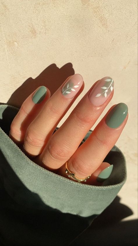 Manicures, Nail Art Designs, Nail Swag, Acrylic Nail Designs, Green Nail Art, Best Acrylic Nails, Short Acrylic Nails Designs, Acrylic Nails Coffin Short, Nails Two Different Hands