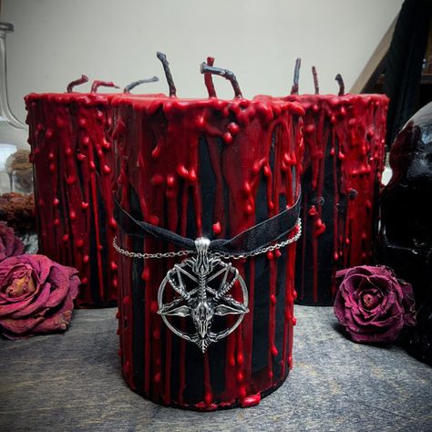 Ideas, Art, Wicca, Halloween, Witch, Gothic Candles, Goth Candles, Rock, Sake