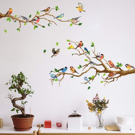 Ornament, Art, Dekorasyon, Mandala, Mural, Resim, Grafiti, Cartoon Wall, Wall Stickers Birds