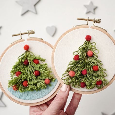 Sustainable Christmas decor and festive decorating | Style Curator Ideas, Embroidery Patterns, Closer, Decoration, Black White, Christmas Embroidery Patterns, Christmas Embroidery, Christmas Tree Embroidery, Embroidery For Beginners