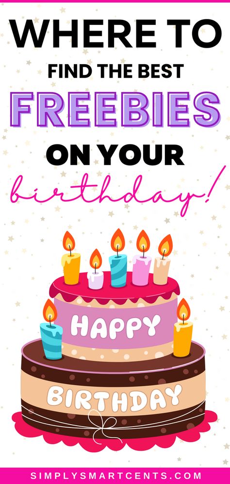 Want to find out how to get free stuff on your birthday? From food to beauty to coupons and more - find out how to grab these every year! Coupons, Freebies On Your Birthday, Birthday Discount, Free Birthday Stuff, Get Free Stuff, Birthday Coupons, Birthday Freebies, Starbucks Rewards, Birthday Surprise