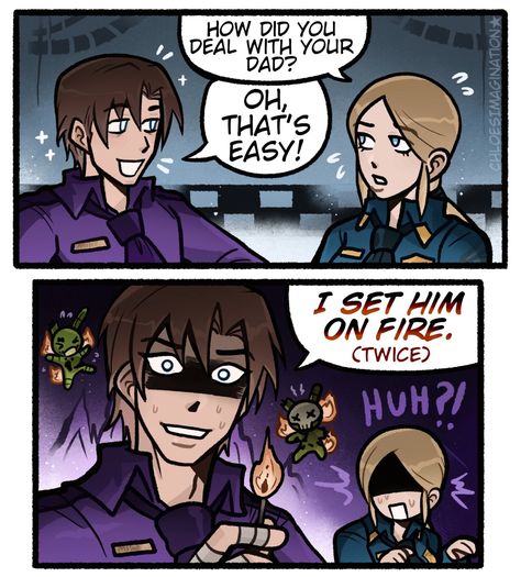 FNAF movie Vanessa gets advice from Michael Afton Fan Art, Humour, Funny Memes, Afton, William Afton, Five Nights At Freddy's, Fnaf Comics, Fnaf Movie, Fnaf Characters