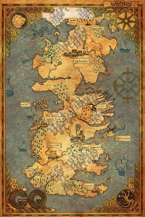 Game Of Thrones, Game Of Thrones Map, Ancient Maps, World Map Game, Map Games, Fantasy World Map, Game Of Thrones Art, Game Of Thrones Westeros, Fantasy Map