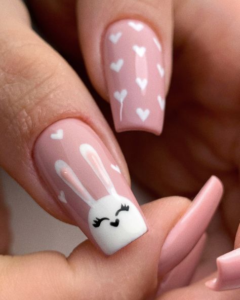 Nail Art Designs, Nail Designs, Easter Nail Designs, Easter Nail Art Designs, Easter Nails Design Spring, Easter Nail Art, Bunny Nails, Easter Themed Nails, Spring Nail Art