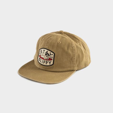 P&Co - Washed Sand Stay Slippy 6 Panel Cap - Provision & Co Hats, Strapback Hats, Caps Hats, Fitted Hats, Baseball Caps Mens, Hats For Men, Dad Hats, Hat Designs, Women's Headwear