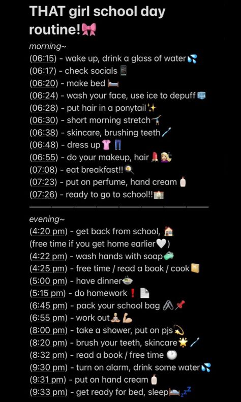 Motivation, Fitness, Useful Life Hacks, After School Routine, Afterschool Routine, Self Care Activities, Life Hacks For School, Morning Routine School, Before School Routine