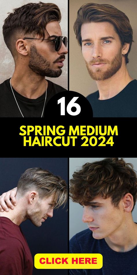 The spring medium haircut 2024 trend is all about embracing world styles, with a focus on versatile and aesthetic looks. Popular choices include the mid-length undercut, perfect for both wavy and straight hair types. This hairstyle offers a clean, modern look while maintaining enough length to allow for various styling options. Men Hair, Undercut, Medium Length Mens Haircuts, Mens Medium Length Hairstyles, Mens Mid Length Hairstyles, Modern Mens Haircuts, Medium Length Hair Men, Young Men Haircuts, Trendy Haircuts For Men