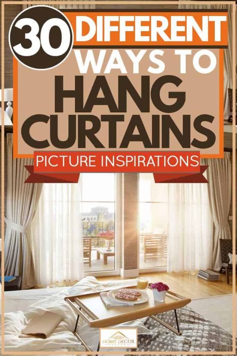 30 Different Ways To Hang Curtains [Picture Inspiration]. Article by HomeDecorBliss.com #HomeDecorBliss #HDB #home #decor Inspiration, Lights, Texture, Retro, Hanging Curtains, Curtains Pictures, Room, Hanging, Different Styles