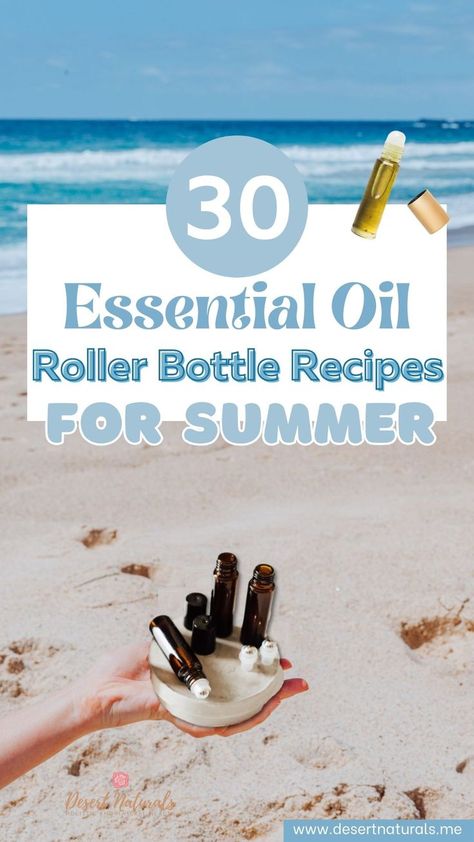 Looking for essential oil blends to get you through the summe? Get ready for summer with these 30 essential oil roller ball recipes! From bug repellent blends to sunburn soothers, these DIY essential oil roller blends will help you stay cool, calm, and collected all season long. Click to learn how to make your own rollerball blends with high-quality essential oils and carrier oils. Your summer self-care routine just got a whole lot better!