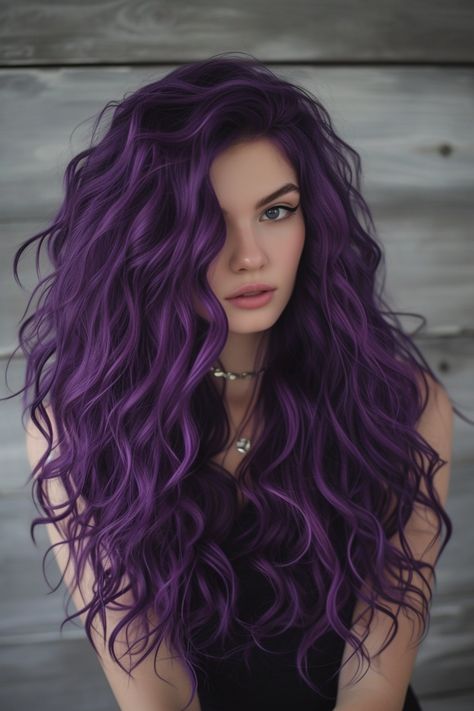 Dyed Hair, Dark Plum Hair, Dark Purple Hair, Magenta Hair Colors, Long Purple Hair, Hair Color Purple, Deep Purple Hair, Hair Color Unique, Hair Color Trends