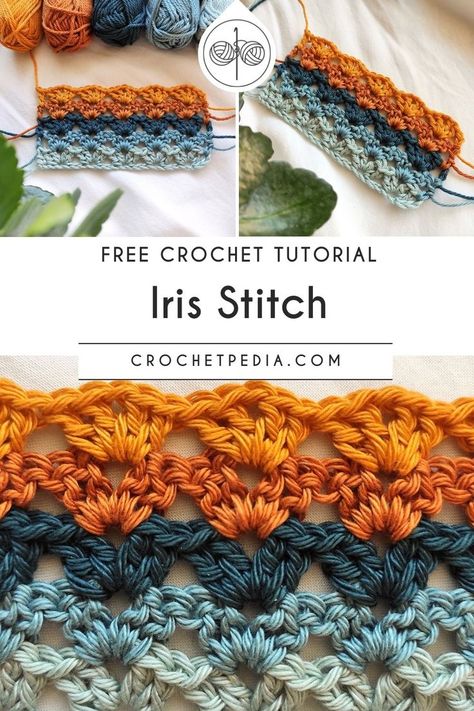 Crochet Squares, Double Crochet Stitch, Triple Crochet Stitch, Single Crochet Stitch, Tempature Blanket Crochet Pattern, Different Crochet Stitches, Advanced Crochet Stitches, Crochet Waffle Stitch, Crochet Stitches Free