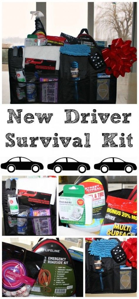New driver survival - a great DIY gift for your new driver!! Perfect for a sweet sixteen gift! Girl Survival Kits, Boy 16th Birthday, Sweet Sixteen Gifts, Sixteenth Birthday, Sweet 16 Gifts, Teen Birthday, 16th Birthday Gifts, 16th Birthday Party, New Drivers
