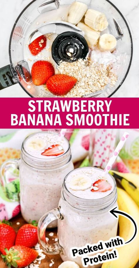 Smoothies, Dairy Free, Almond Milk, Strawberry Banana Smoothie Healthy, Strawberry Banana Smoothie, Banana Smoothie, Healthy Strawberry, Strawberry Banana, Healthy