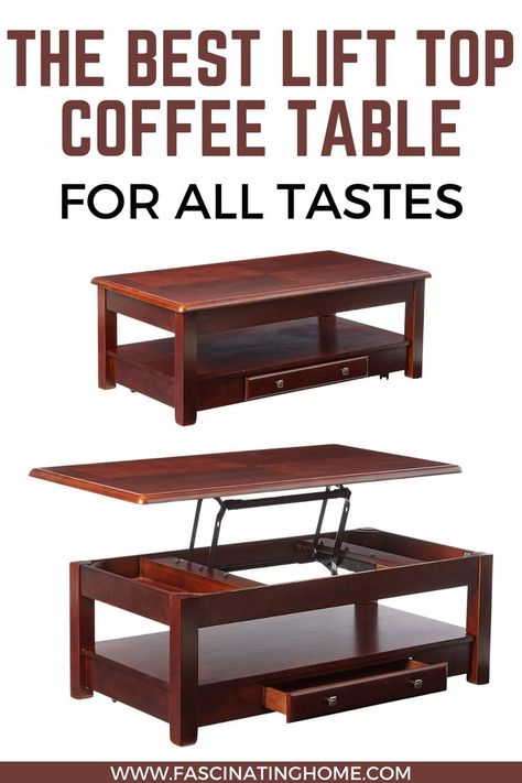 A lift top coffee table is a fantastic way to bring more storage and functionality to your living room. #lifttopcoffeetable #bestlifttopcoffeetables #coffeetables Storage Ideas, Coffee, Home, Home Décor, Lift Top Coffee Table, Storage, Cool Furniture, Table Games, Table