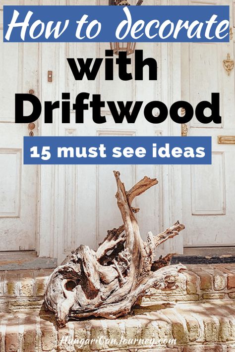15 Unique DIY Driftwood Decoration Ideas - Learn to create beautiful things Exterior, Drift Wood Decor, Diy Rustic Cabin Decor, Diy Beachy Decor, Driftwood Branch Decor, Wood Branch Decor, Driftwood Decor Wall, Wooden Sculpture Art, Rustic Beach House Decor
