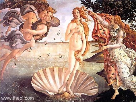 The Birth of Aphrodite by Botticelli Art, Resim, Sanat, Uffizi Gallery, Roma, Kunst, Greek Gods And Goddesses, Renaissance Art, Rennaissance Art