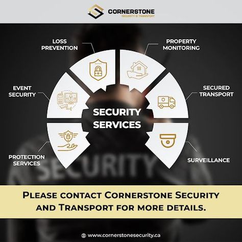 Cornerstone security and Service Provider Brochures, Instagram, Security Services Company, Private Security Companies, Security Companies, Security Service, Security Surveillance, Private Security, Website Security