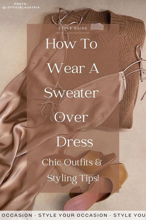 How To Wear A Sweater Over Dress: Chic Outfits + Styling Tips! Alaska, Winter Outfits, Retro, Nice, Jumpers, How To Style A Slip Dress, Sweater Over Dress, Sweater And Dress Layering, Cardigan Over Dress Outfit