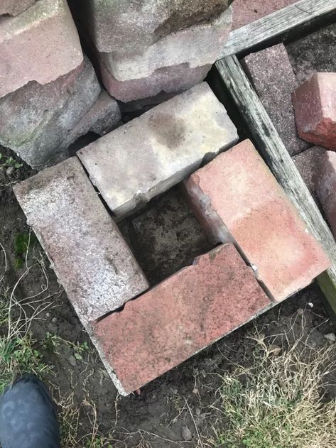 Looking to fill in an odd corner, lift up you planters or just want to liven up your outdoor patio? Here’s a simple and eye catching DIY! If you’re like me and have several brick around from patios, you can salvage what you have and create something perfect for your outdoor space. Salvaging old brick or buying new brick pavers I had quite a bit of left over brick from an old patio that was dug up. You can use salvage brick or buy new brick pavers from a store. If you get the standard… Back Garden Landscaping, Outdoor, Brick Planter, Outdoor Patio, Backyard Landscaping, Outdoor Projects, Brick Garden, Diy Patio, Brick Pavers
