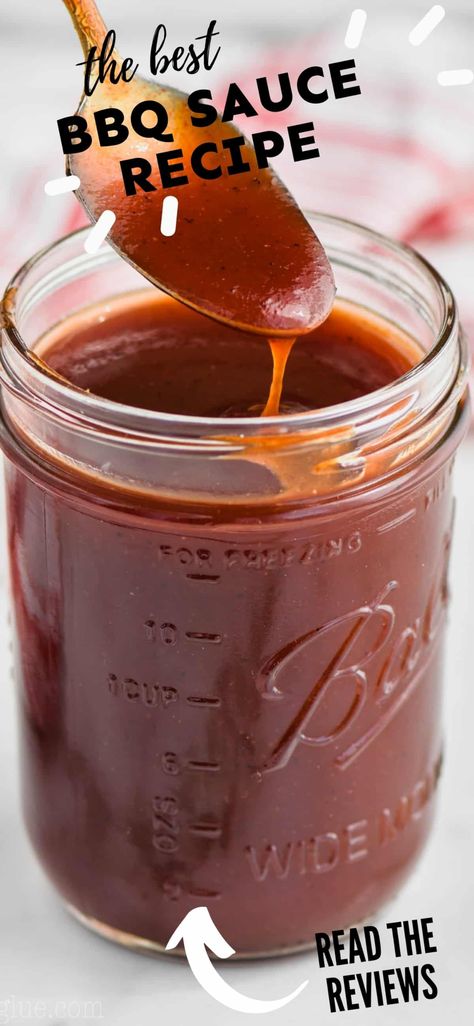 This BBQ Sauce Recipe is easy to throw together and absolutely delicious! Fast to make and with ingredients you already have on hand, you are going to make this homemade bbq sauce all the time. Sauces, Homemade Barbecue Sauce, Homemade Bbq Sauce Recipe, Best Bbq Sauce Recipe, Bbq Sauce Homemade Easy, Bbq Sauce Ingredients, Bbq Sauce Homemade, Bbq Sauce Recipe, Barbecue Sauce Recipes