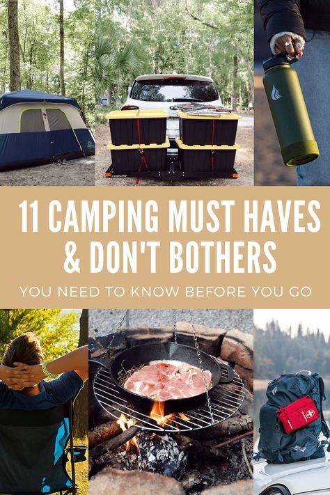 11 Camping Must Haves and Don't Bothers You Need to Know Before You Go. Family Camping | Camping Must Haves. Cool camping ideas. Camping Hacks, Camping, Glamping, Camping Must Haves, Camping Essentials Family, Best Camping Gear, Camping Gear List, Camping Packing Hacks, Camping Trip Packing List