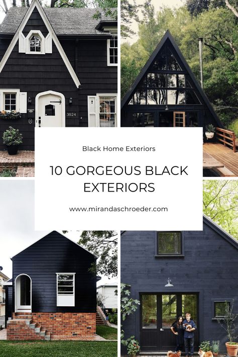 Exterior, Architecture, Design, Interior, Dark Exterior House, Dark Exterior House Colors, Black House Exterior, Black House Cedar Accents, Black Houses Modern
