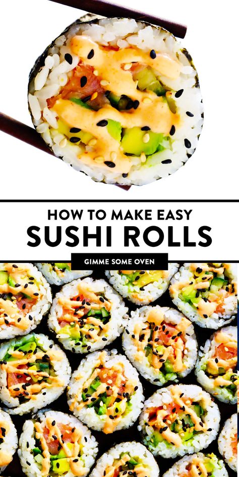 Dessert, Salmon, Healthy Recipes, Mochi, Avocado, Easy Sushi Rolls, Homemade Sushi, Sushi Recipes For Beginners, Sushi Roll Recipes