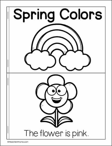 Spring Colors Mini Book for Preschool - 1st Grade (10 pages - free printable) Pre K, Reading, Spring Preschool, Spring Preschool Activities, Spring Lessons, Spring For Preschoolers, Spring Preschool Theme, Spring Centers Kindergarten, Spring Kindergarten Activities